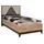 aea Kindermöbel Jugenbett Kinderzimmer Bett Kinderbett Braun Holz Set 4tlg - Braun