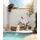 Dehner Tulum Gartenliege 195 x 94 x 60 cm Braun/Weiß