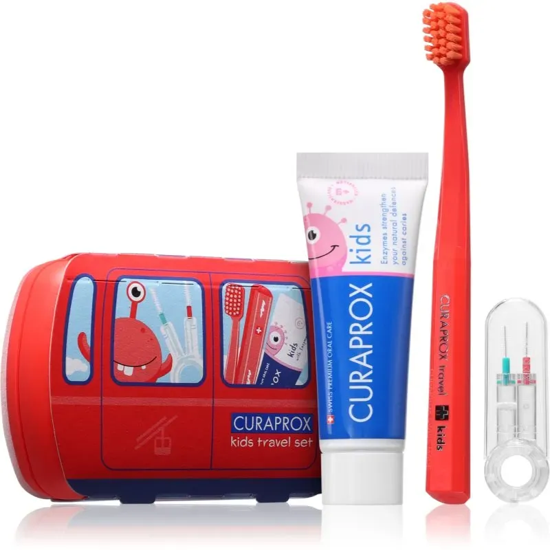 Curaprox Kids Travel Set Kosmetik-Reiseset für Zähne, Zunge und Zahnfleisch für Kinder 1 St.