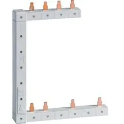 Hager KCF863R Phasenschiene senkrecht 63A rechts L1L2L3N zu L1N-L2N-L3N 125mm 2-reihig.Senkrechte Phasenschienen zum Verteilen der Haupteinspeisung
