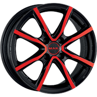 Mak Milano 4, 6.5x16 ET25 4x108 65,1, black and red