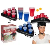 mucHome Beer Pong Spiele Gesellschaftsspiele Partyspiele Trinkspiele Beer Pong Becher Strandspiele Sommerspiele (Aufblasbare Beer Pong Mütze)