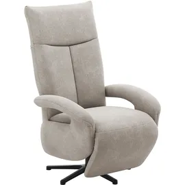 sit&more TV-Sessel Zoe Polyester 74 x 112 x 82 cm grau mit Kopfteilverstellung & 360 Drehfunktion