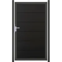 GROJA Einzeltor 100 x 180 cm Anthrazitgrau/Aluminium