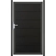 GROJA Einzeltor 100 x 180 cm Anthrazitgrau/Aluminium
