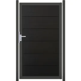GROJA Einzeltor 100 x 180 cm Anthrazitgrau/Aluminium