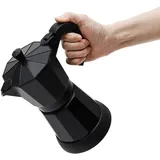 Dokiiovo Elektrische Kaffeemaschine 300ml - 6-Tassen-Espressokocher mit Sicherheitsventil Kaffeeautomat, Mokkakanne für Zuhause, Büro, Camping - Kaffeekocher Schwarz