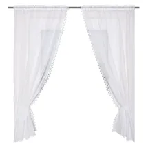 Home fashion Scheibengardine Polyester unifarben 125 x 75 cm