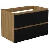 duschspa Waschtisch Unterschrank Waschtischunterschrank Waschbeckenunterschrank Badschrank, 50-120cm Hängeschrank, Matt / Hochglanz schwarz 79 cm x 52 cm x 46.3 cm