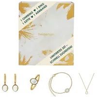 Heideman Damen Schmuck Adventskalender Perle 4er Adventsbox gold farbend