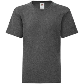 FRUIT OF THE LOOM Kids Iconic T-Shirt Farbe: dunkelgrau meliert, Größe: 140