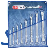 KS Tools Doppel-Ringschlüssel-Satz, gekröpft, 6-teilig