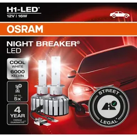 Osram Scheinwerferlampe H1 Night Breaker LED 2 Stück