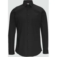 s.Oliver BLACK LABEL s.Oliver - Tailored Fit: Businesshemd aus Baumwollstretch, Herren, schwarz, 44