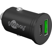 goobay 61739 - Dual-USB Auto Schnellladegerät, Auto Adapter Schwarz