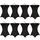 luxuskollektion Stehtischhusse Stretch Schwarz Ø 80 cm 8er Set