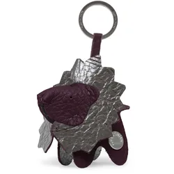Schlüssel-Anhänger GRETCHEN "Lion Keyring", rot (weinrot), Schlüsselanhänger, Damen, aus italienischem Kalbsleder