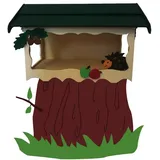 Peter Bausch GmbH & Co. KG PEBARO 848/8 - Holzbausatz Vogelhaus, 16 Teile, Holzkonstruktion zum Zusammenstecken