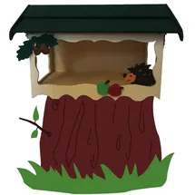 Peter Bausch GmbH & Co. KG PEBARO 848/8 - Holzbausatz Vogelhaus, 16 Teile, Holzkonstruktion zum Zusammenstecken