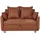 Beliani Schlafsofa Stoff 2-Sitzer Braun