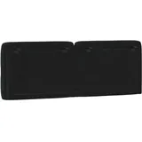 vidaXL Kopfteil-Kissen Schwarz 120 cm Samt