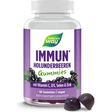 Nature's Way Immun Holunderbeeren Gummies - mit Vitamin C, D3, Selen, Zink & Holunderbeeren