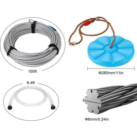 Vevor Seilbahn 30,48 m für Kinder Robust