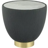 Kayoom Beistelltisch Jokai 125, praktische Ablagefläche, robust, Eisengestell (1-St), dekorativ, stilvoll, robust, gesinterte Steinplatte grau