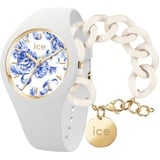 Ice blue - White porcelain - Small - 3H + Jewellery - Chain bracelet - Almond skin