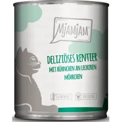 Katzen - Nassfutter MJAMJAM Cat Adult Rentier & Huhn, 800 g