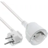 InLine Verlängerungskabel, Stromkabel, 20m, Schutzkontakt Stecker gewinkelt/Buchse, H05VV-F, Innenbereich, erhöhter Berührungsschutz, weiß, 16410Z