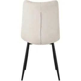 ML-Design Esszimmerstühle 6er Set Beige, mit Stoffbezug mit Rückenlehne für Esszimmer Wohnzimmer Küche Büro, Gepolsterte Sessel