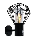 GLOBO Wandleuchte Außenlampe LED Wandlampe mit Bewegungsmelder Gartenlampe Bewegungsmelder, schwarz