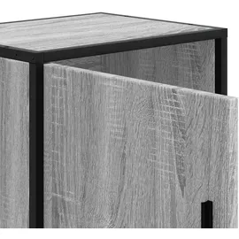 vidaXL Nachttisch Grau Sonoma 40x31x50 cm Holzwerkstoff und Metall