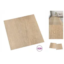 vidaXL PVC-Fliesen Selbstklebend 20 Stk. 1,86 m2 Braun
