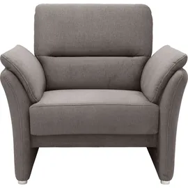 DOMO collection Sessel Pina Mikrofaser 99 x 95 x 88 cm Grau