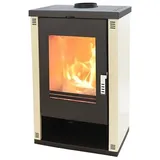 Kaminofen modern model Theia Weiß, Energieeffizienz A+ 81.20%, 9 kW, 570 x 467 x 926 mm - Weiß