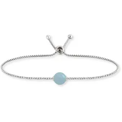 Engelsrufer Silberarmband »POWERFUL STONE BLAUER ACHAT, ERB-LILGEM-BA«, mit Achat Engelsrufer silberfarben-blau + blau