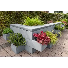 Diephaus Mauerstein LISCO mit Glimmer 45 x 22,5 x 16,5 cm hellgrau