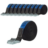 Baumarktplus 10x Profi Spanngurt Gurt Zurrgurt Klemmschloss Auto 1-tlg 6m 250 kg schwarz