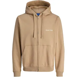JACK & JONES JACK&JONES ORIGINALS JORNORREBRO EMB SWEAT ZIP HOOD NOOS mocha meringue, XL & XL