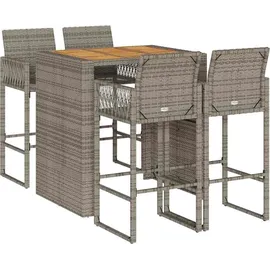 vidaXL Gartenbar Set 5-tlg. Grau