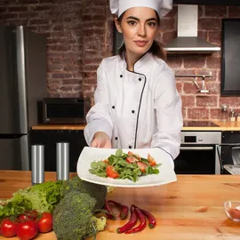 Relaxdays Elektrische Pfeffermühle 2-er Set Silber,Transparent