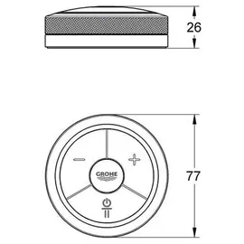 Grohe Digitaler Controller Fernbedienung für Wanne und Brause chrom 36309000