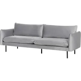 Beliani Sofa 3-Sitzer Vinterbro Samtstoff Grau