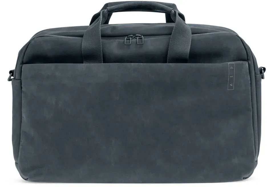 A E P Workbag *Sleek* Leather Business Work Bag mit Laptopfach Slate Grey