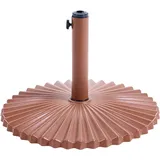 Beliani Schirmständer Metall Rund 21 kg Braun