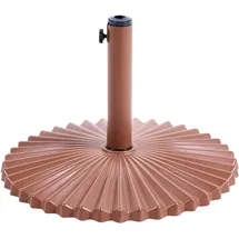 Beliani Schirmständer Metall Rund 21 kg Braun