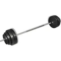 vidaXL Langhantel mit Gewichten Set 60 kg schwarz