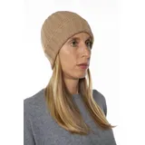 Bo.MA. Gerippter Hut aus 100 % reinem regeneriertem Kaschmir für Herren und Damen, hergestellt in Italien, Winter, Mütze, Kaschmir, Winter, Kopfhörer, Kleidung, Geschenk, beige, One size - Einheitsgröße